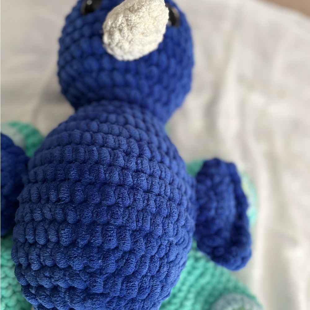 Blue and Green Plush Peacock Toy - Picture 15 of 15